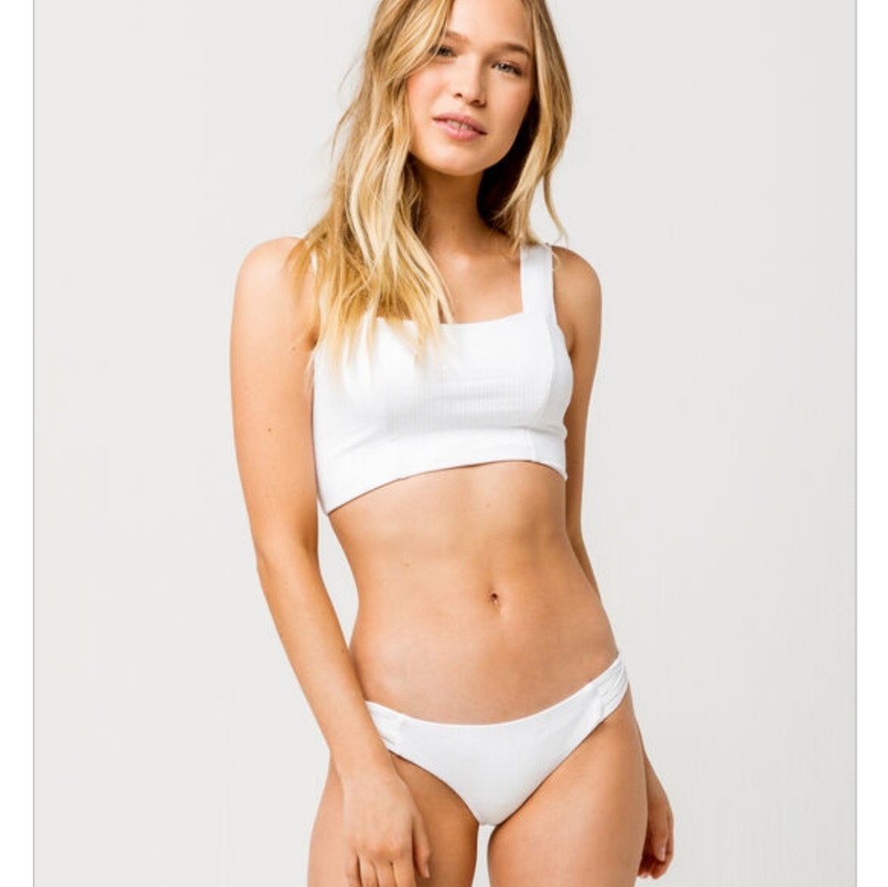 TAVIK  SET DEB SWIM TOP BIKINI BOTTOM WHITE  SMALL - Picture 4 of 8